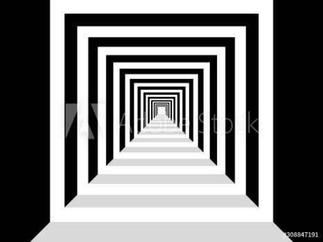 Picture of Abstract tunnel psychedelic A solid rectangle with a perspective into the distance